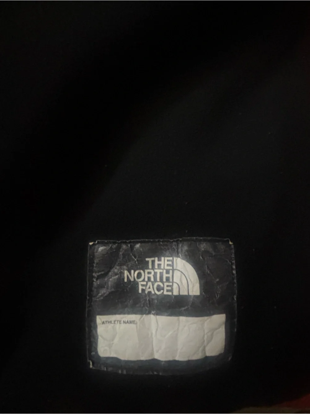 The North Face Orange-Red and Black Puffer Jacket